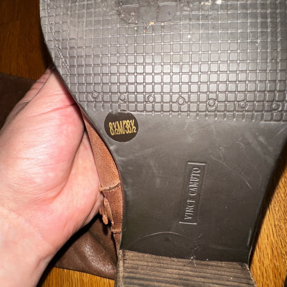 Vince Camuto cowgirl leather boots